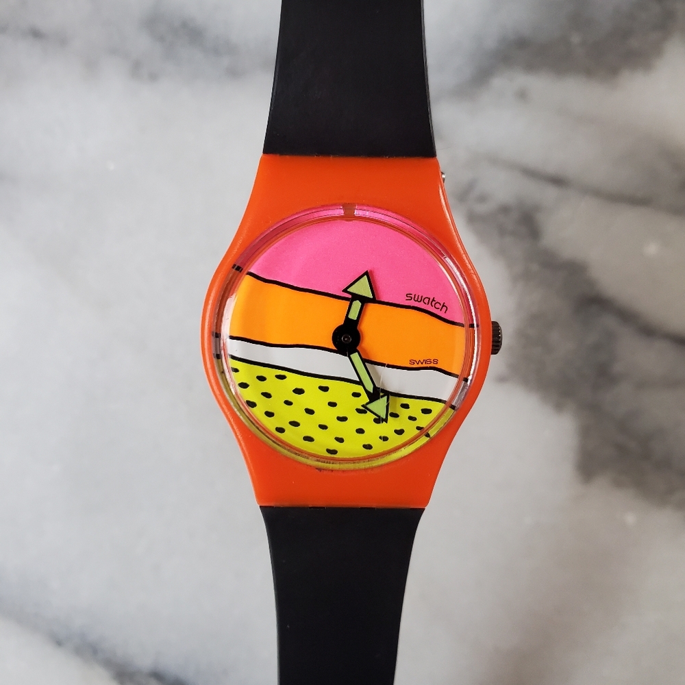 Vintage Keith Haring Swatch Watch Ladies Breakdance 1985